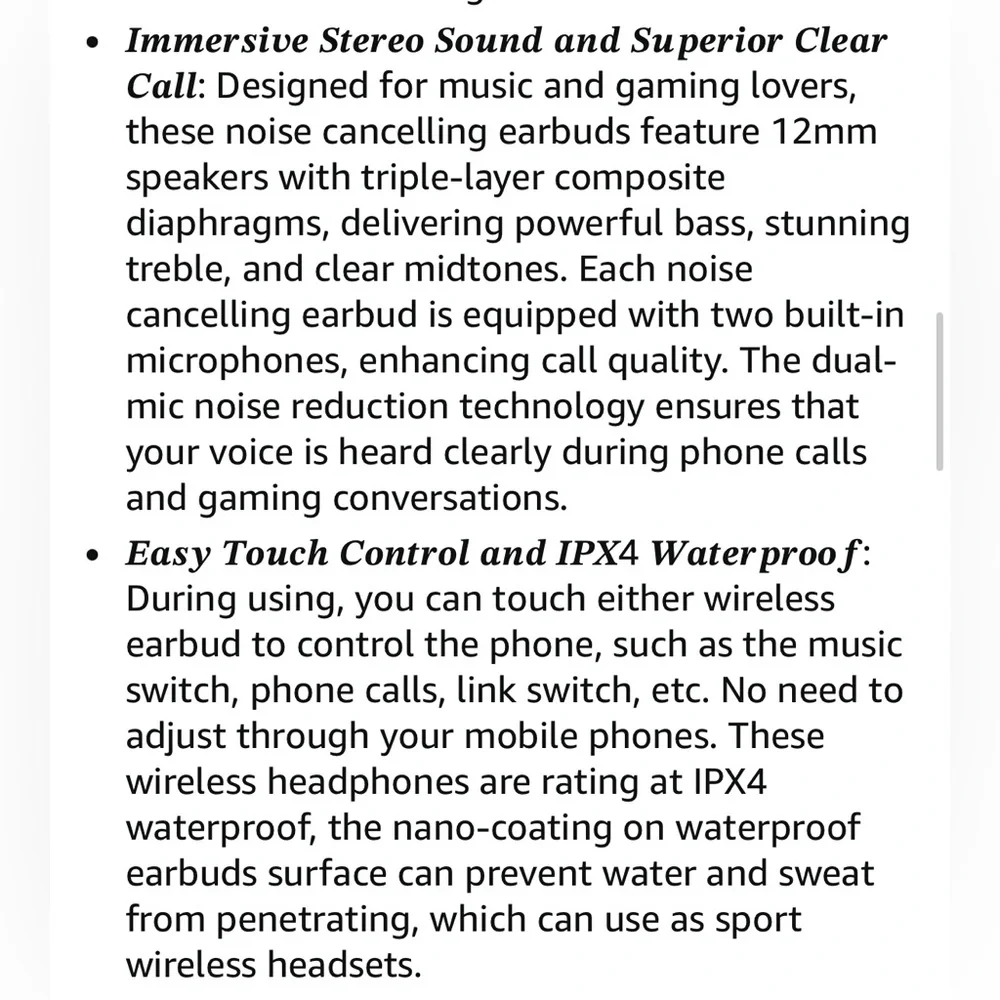 Wireless Earbuds Bluetooth with Charging Case - Gray